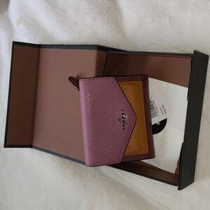 Coach trifold leather wallet